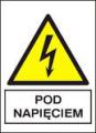 Znaki elektryczne ostrzegawcze typu A 148x210 folia samoprzylepna